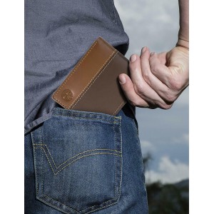 [全新3摺] Timberland Men's Hunter Color-Block Wallet - Brown /Tan